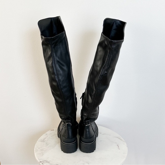 NEW Sam Edelman Lerue Lug Sole Faux Leather High Shaft Boot Size 8 - Picture 10 of 14